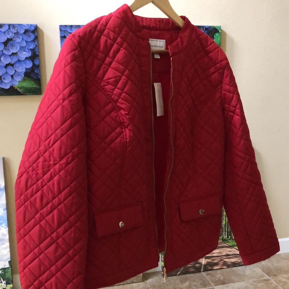 Charter Club Quilted Mandarin-Collar Jacket - Picture 7 of 9